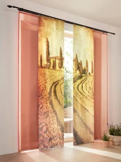 Schiebevorhang in Orange