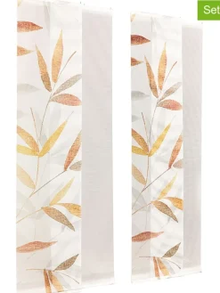 Schiebevorhang in Weiß/ Beige