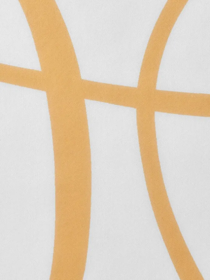 Schiebevorhang in Weiß/ Orange