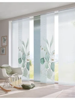 Schiebevorhang in weiß-bedruckt