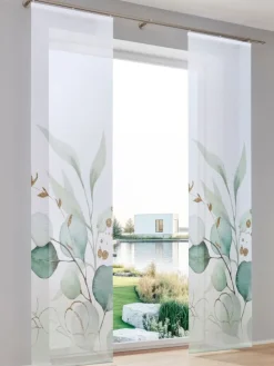 Schiebevorhang in weiß-bedruckt