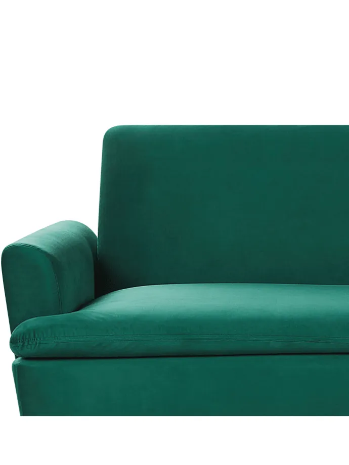 Schlafsofa VETTRE in Grün/Gold - (W) 210 x (H) 88 x (L) 84 cm