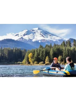 Schlauchboot in Dunkelblau/ Gelb mit Zubehör - (L)236 x (B)114 cm