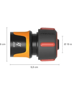 Schlauchkupplung "CF QuHoseConnSTOP" in Schwarz/ Orange/ Rot