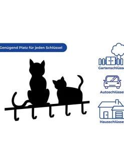 Schlüsselboard in Schwarz - (B)20 x (H)15 cm