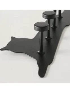 Schlüsselbrett "Kiri" in Schwarz - (L)25 cm