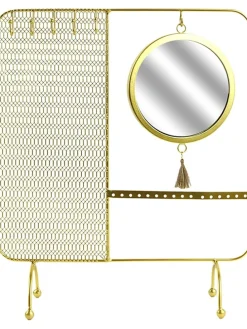 Schminkspiegel in Gold - (B)30 x (H)35,5 x (T)10 cm