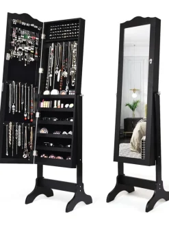 Schmuck mit Ganzkörperspiegel in Schwarz