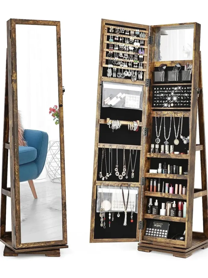 Schmuckaufbewahrung in Taupe