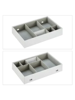 Schmuckaufbewahrung in Weiß - (B)32 x (H)7 x (T)22 cm