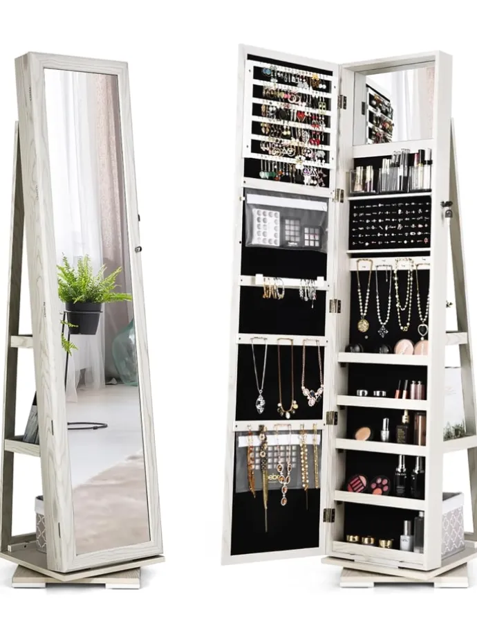 Schmuckaufbewahrung in Weiß