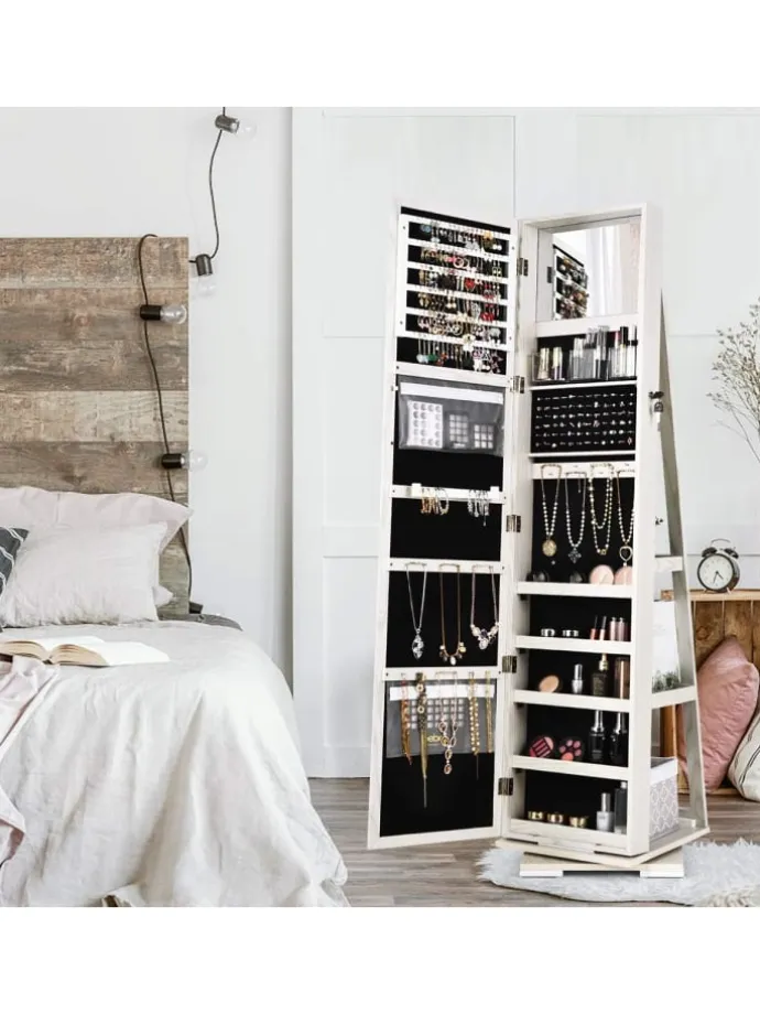 Schmuckaufbewahrung in Weiß