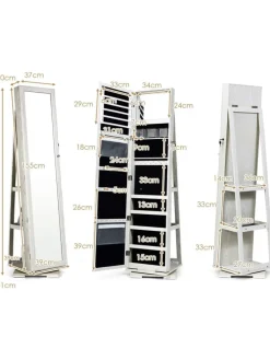 Schmuckaufbewahrung in Weiß