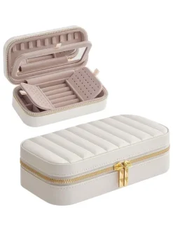 Schmucketui in Weiß - (B)20,5 x (H)6 x (T)10,5 cm