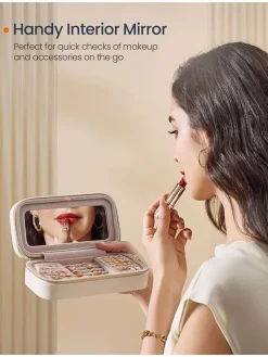 Schmucketui in Weiß - (B)20,5 x (H)6 x (T)10,5 cm