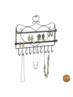 Schmuckhalter in Schwarz - (B)36,5x (H)30 x (T)3,5 cm