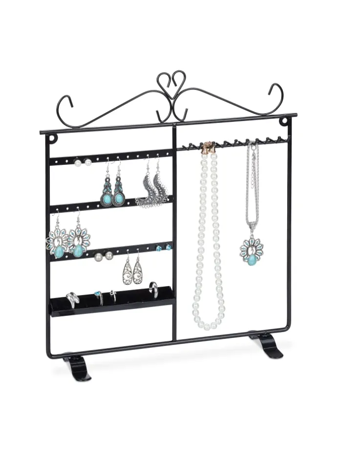 Schmuckhalter in Schwarz - (B)31,5 x (H)34 x (T)9 cm