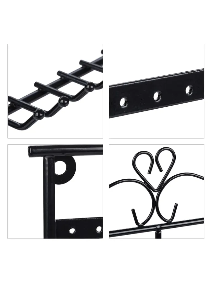 Schmuckhalter in Schwarz - (B)31,5 x (H)34 x (T)9 cm