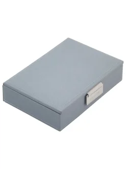 Schmuckkasten in Blaugrau - (B)18 x (H)12,5 x (T)4,5 cm