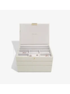 Schmuckkasten in Creme - (B)25 x (H)18 x (T)13,7 cm