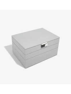 Schmuckkasten in Grau - (B)25 x (H)18 x (T)13,7 cm