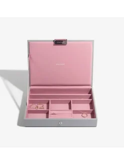 Schmuckkasten in Grau - (B)25 x (H)18 x (T)4,2 cm