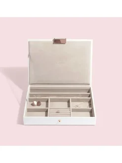 Schmuckkasten in Weiß - (B)25 x (H)18 x (T)4,2 cm