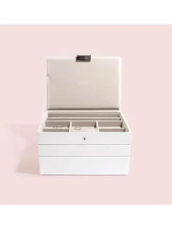 Schmuckkasten in Weiß - (B)25 x (H)18 x (T)13,7 cm