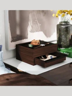 Schmuckkasten Stowit schwarz 26 x 22 x 12cm in schwarz