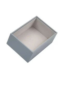 Schmuckkiste in Blaugrau - (B)18 x (H)12,5 x (T)7,2 cm