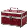 Schmuckkoffer Schmuckkästchen mit Glitzer in rot