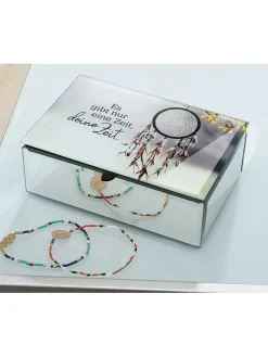 Schmuckkästchen "Es gibt nur eine Zeit, deine Zeit" in Silber - (L)10 cm