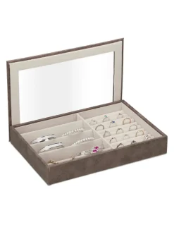 Schmuckkästchen in Braun - (B)30 x (H)5 x (T)21 cm