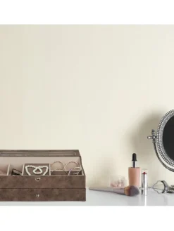 Schmuckkästchen in Grau - (B)34 x (H)13 x (T)31 cm