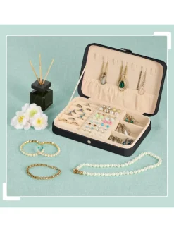 Schmuckkästchen in Schwarz - (B)21 x (H)4,5 x (T)14,5 cm