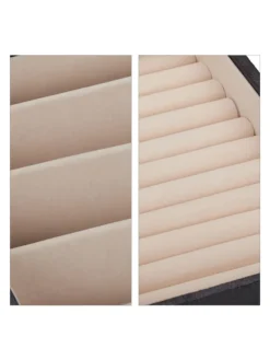 Schmuckkästchen in Schwarz - (B)30 x (H)5 x (T)21 cm