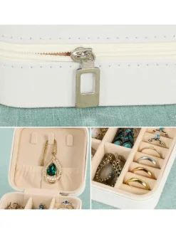 Schmuckkästchen in Weiß - (B)10 x (H)5 x (T)10 cm