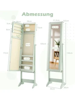 Schmuckschrank in Grün