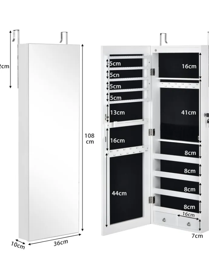 Schmuckschrank in Weiß