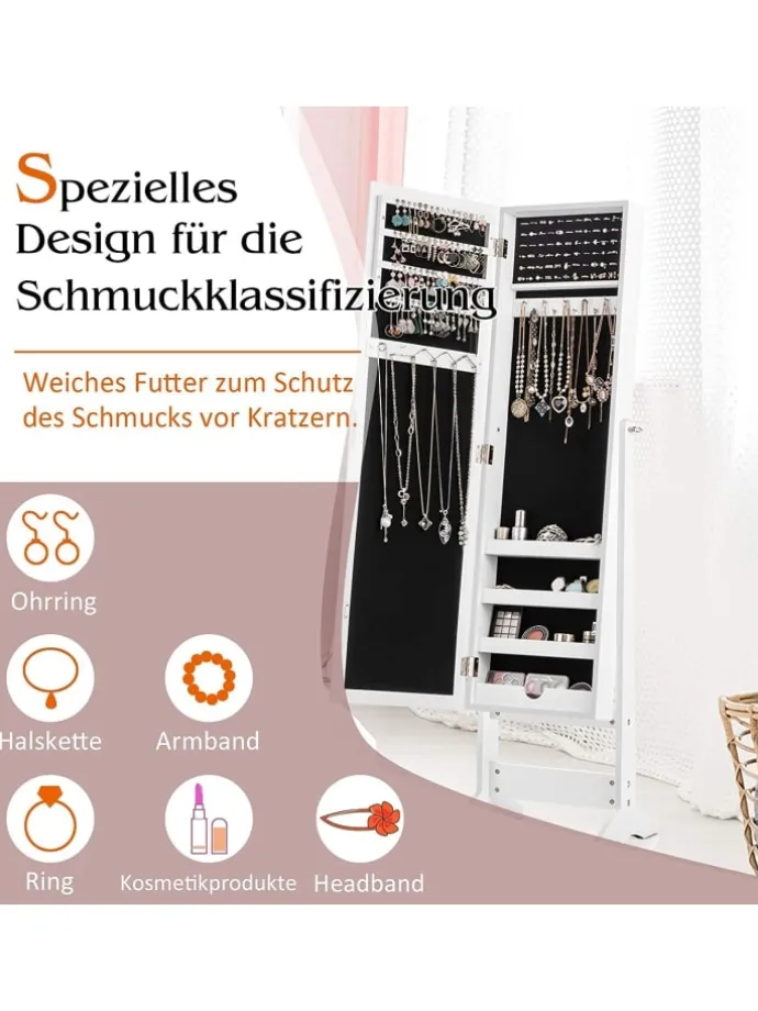 Schmuckschrank in Weiß