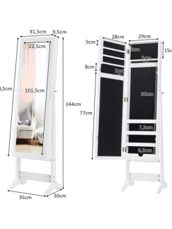 Schmuckschrank in Weiß