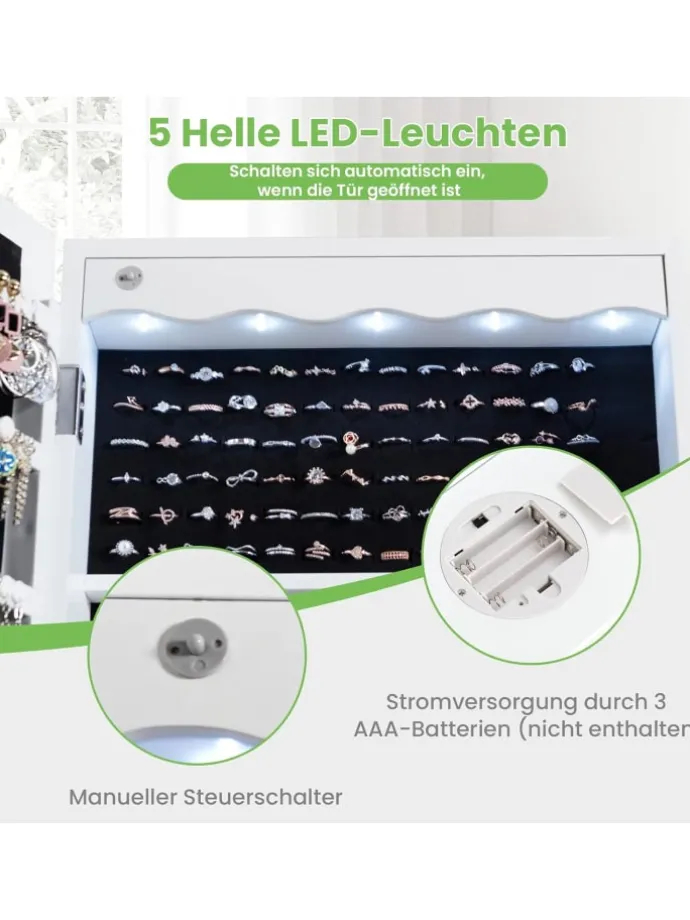 Schmuckschrank in Weiß