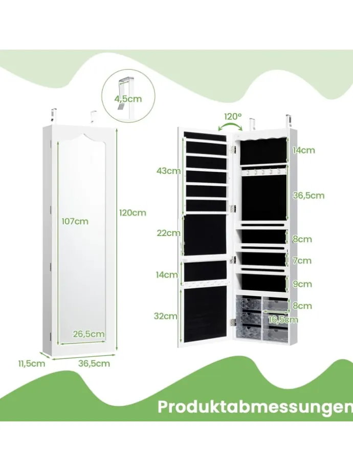 Schmuckschrank in Weiß