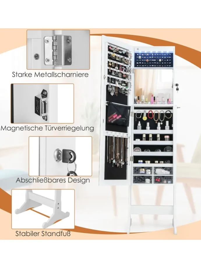 Schmuckschrank in Weiß