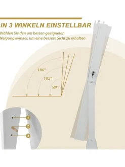 Schmuckschrank LED in Weiß