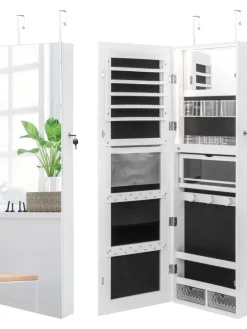 Schmuckschrank LED in Weiß