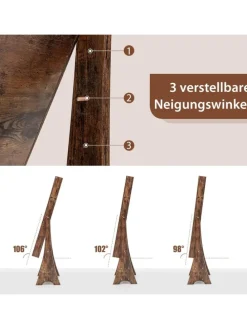 Schmuckschrank mit Beleuchtung in Braun