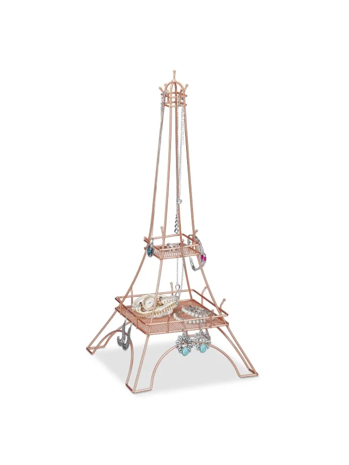 Schmuckständer "Eiffelturm" in Roségold - (H)47 cm