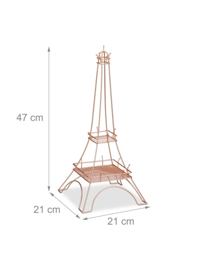 Schmuckständer "Eiffelturm" in Roségold - (H)47 cm