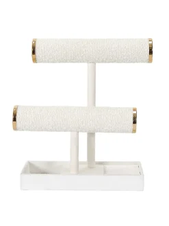 Schmuckständer in Creme/ Gold